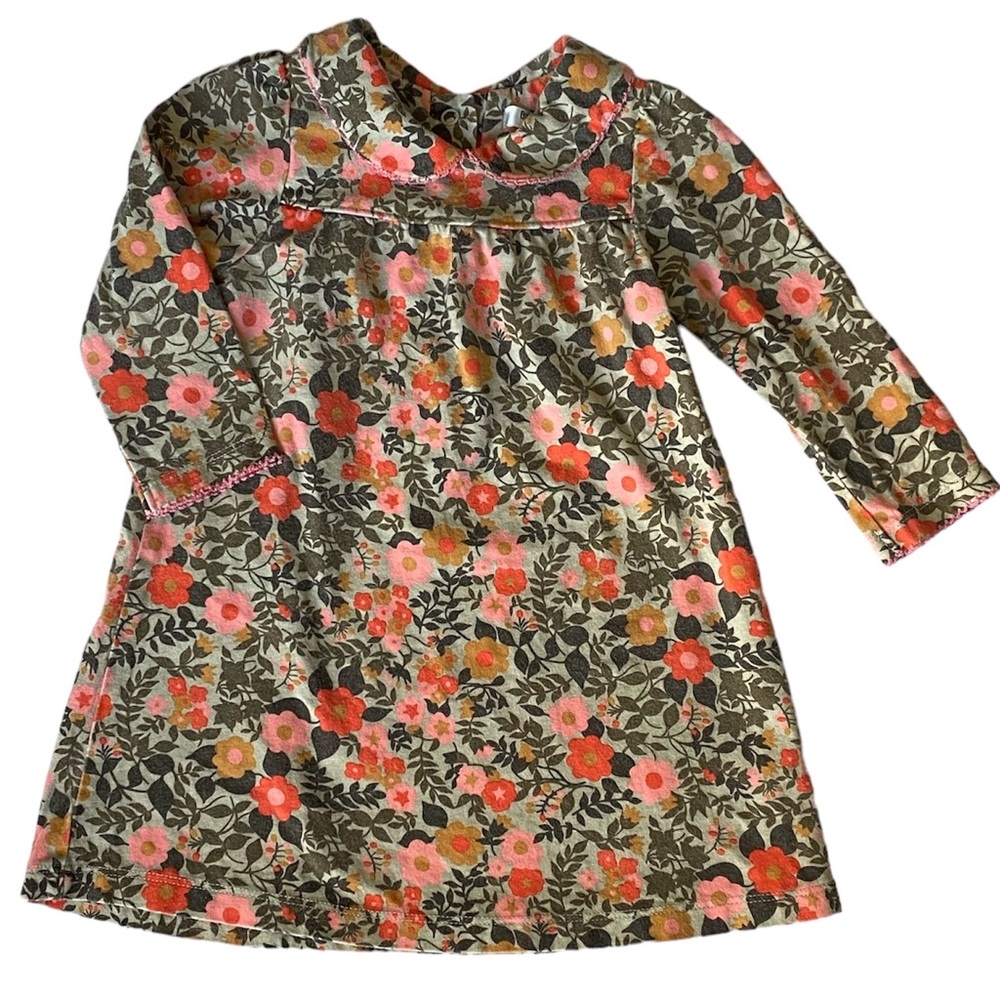 Baby Boden Long Sleeve Flower Dress